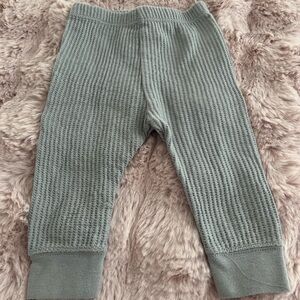 Waffle Knit Baby Pants in gray